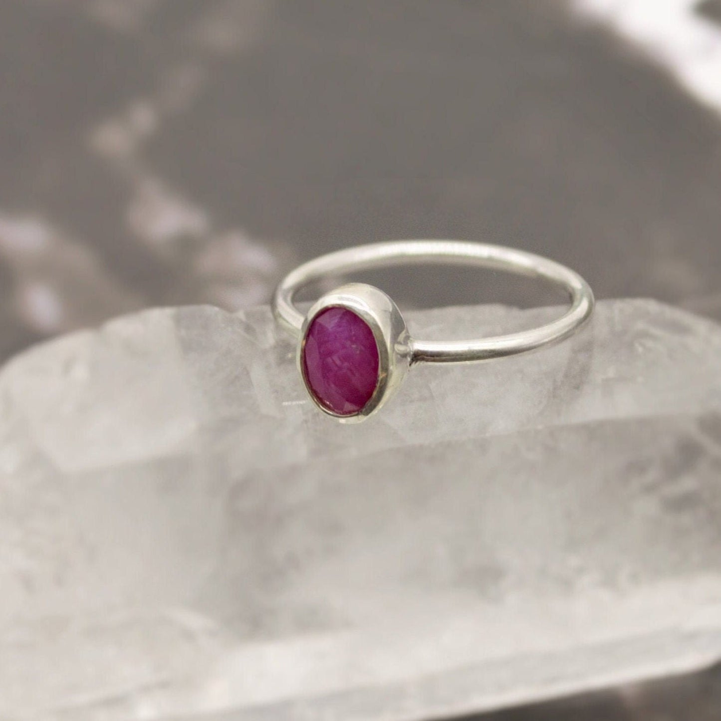 Red Ruby Ring, 925 Sterling Silver Ring, July Birthstone, Ruby Jewelry, Handmade Dainty Gemstone Ring, Birthday Gifts, Gift For Her