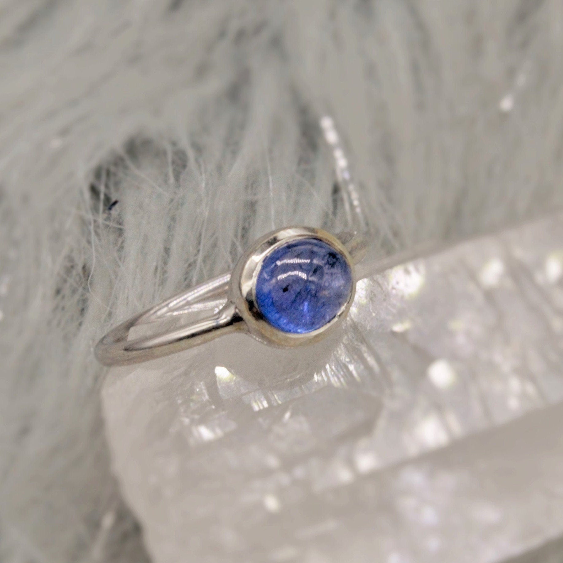 Tanzanite 925 Sterling Silver Ring, Rings for Women, Dainty Blue Gemstone Ring, December Birthstone, Blue Gem Ring, Gifts For Her