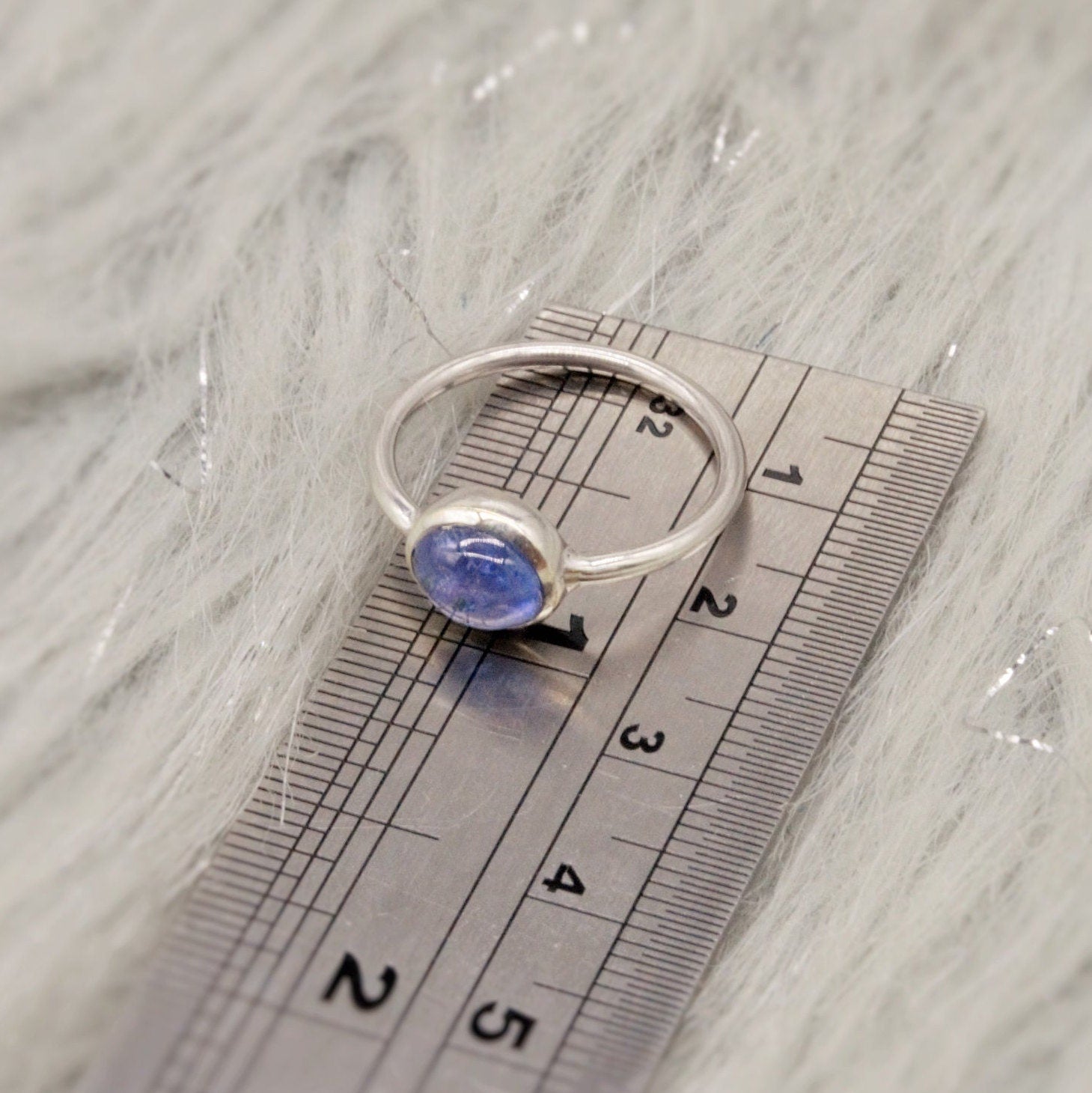 Tanzanite 925 Sterling Silver Ring, Rings for Women, Dainty Blue Gemstone Ring, December Birthstone, Blue Gem Ring, Gifts For Her