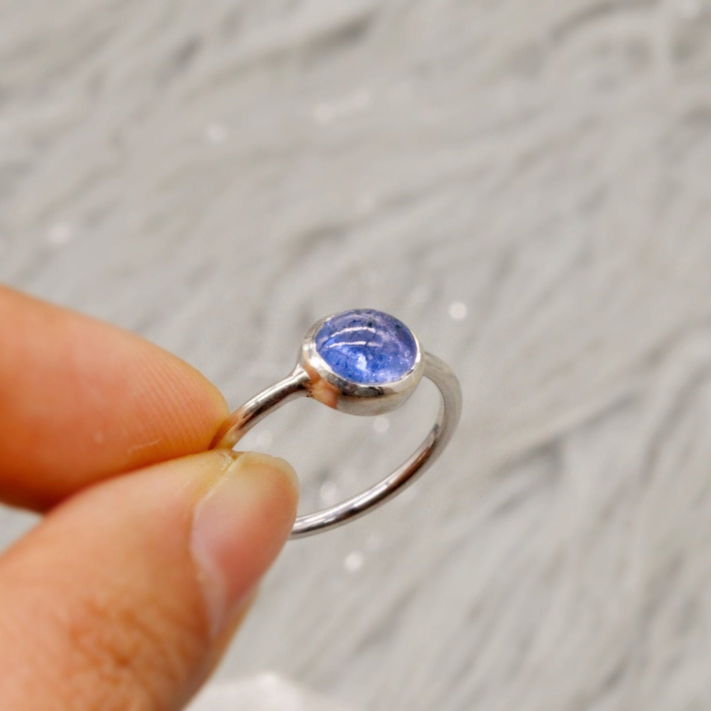 Tanzanite 925 Sterling Silver Ring, Rings for Women, Dainty Blue Gemstone Ring, December Birthstone, Blue Gem Ring, Gifts For Her