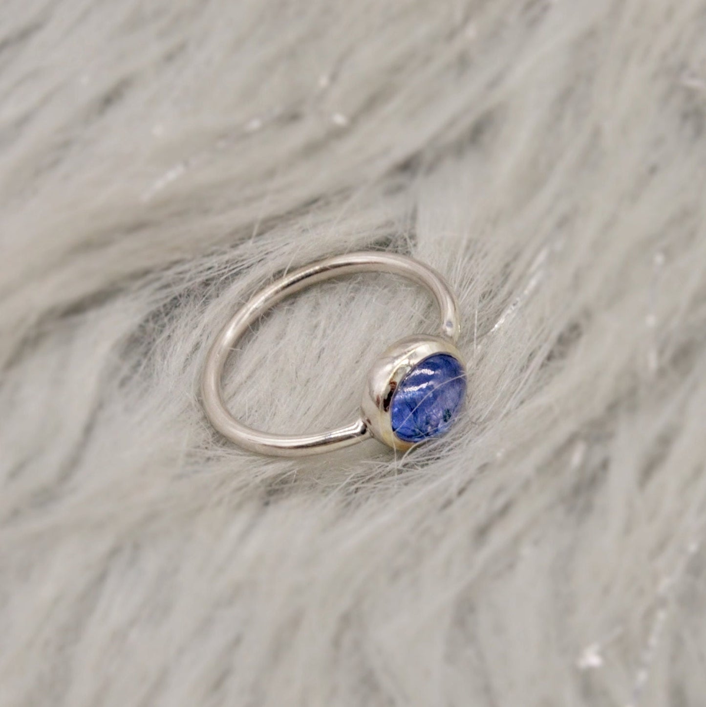 Tanzanite 925 Sterling Silver Ring, Rings for Women, Dainty Blue Gemstone Ring, December Birthstone, Blue Gem Ring, Gifts For Her