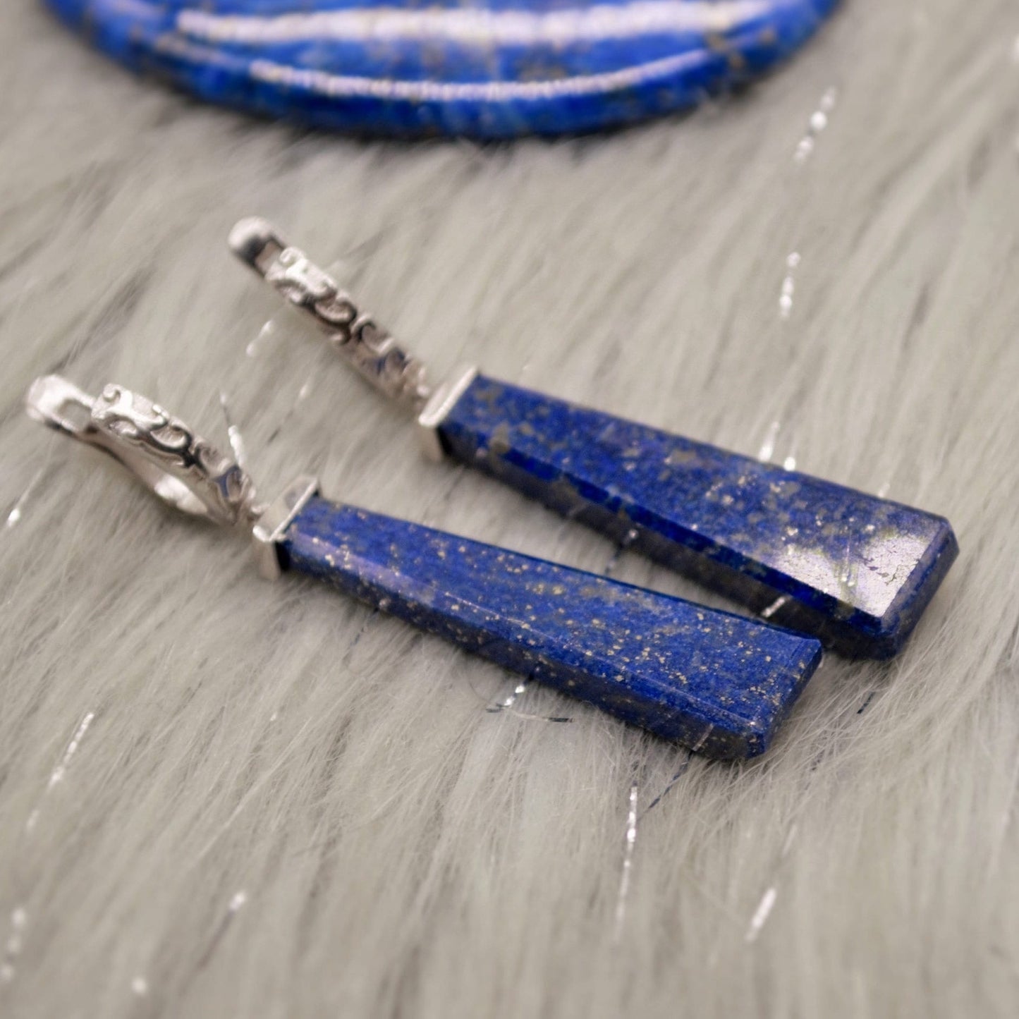 Lapis Lazuli Sterling Silver Drop Earrings, December Birthstone Jewelry, Lapis Jewelry, Dangle Drop Earrings, Best Friend Gift For Her