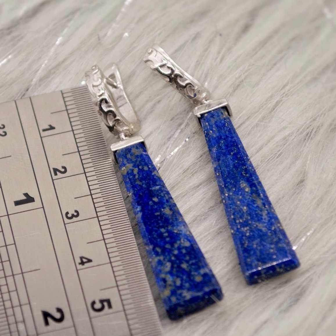 Lapis Lazuli Sterling Silver Drop Earrings, December Birthstone Jewelry, Lapis Jewelry, Dangle Drop Earrings, Best Friend Gift For Her