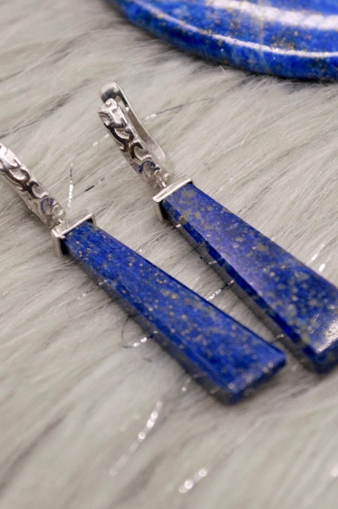 Lapis Lazuli Sterling Silver Drop Earrings, December Birthstone Jewelry, Lapis Jewelry, Dangle Drop Earrings, Best Friend Gift For Her