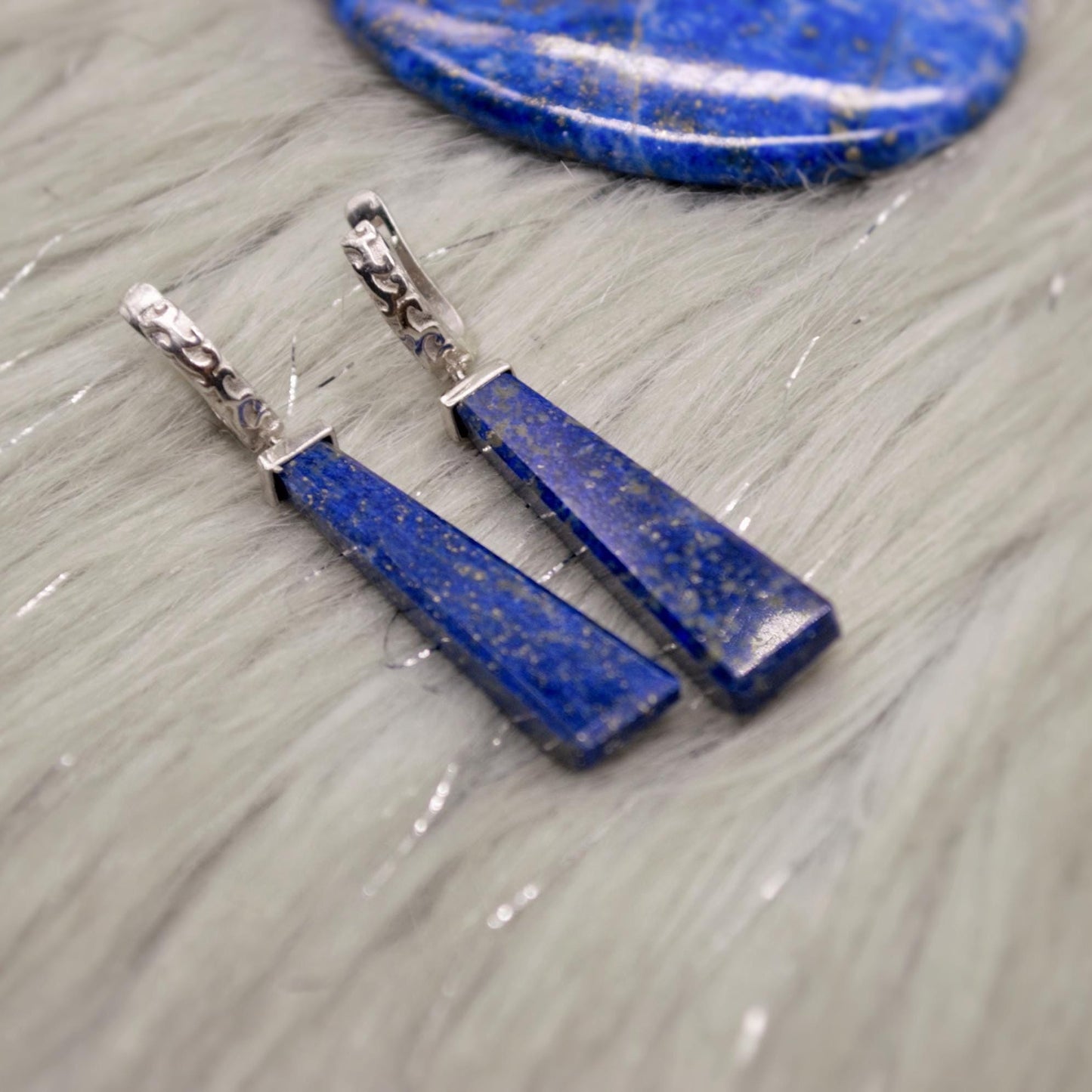 Lapis Lazuli Sterling Silver Drop Earrings, December Birthstone Jewelry, Lapis Jewelry, Dangle Drop Earrings, Best Friend Gift For Her