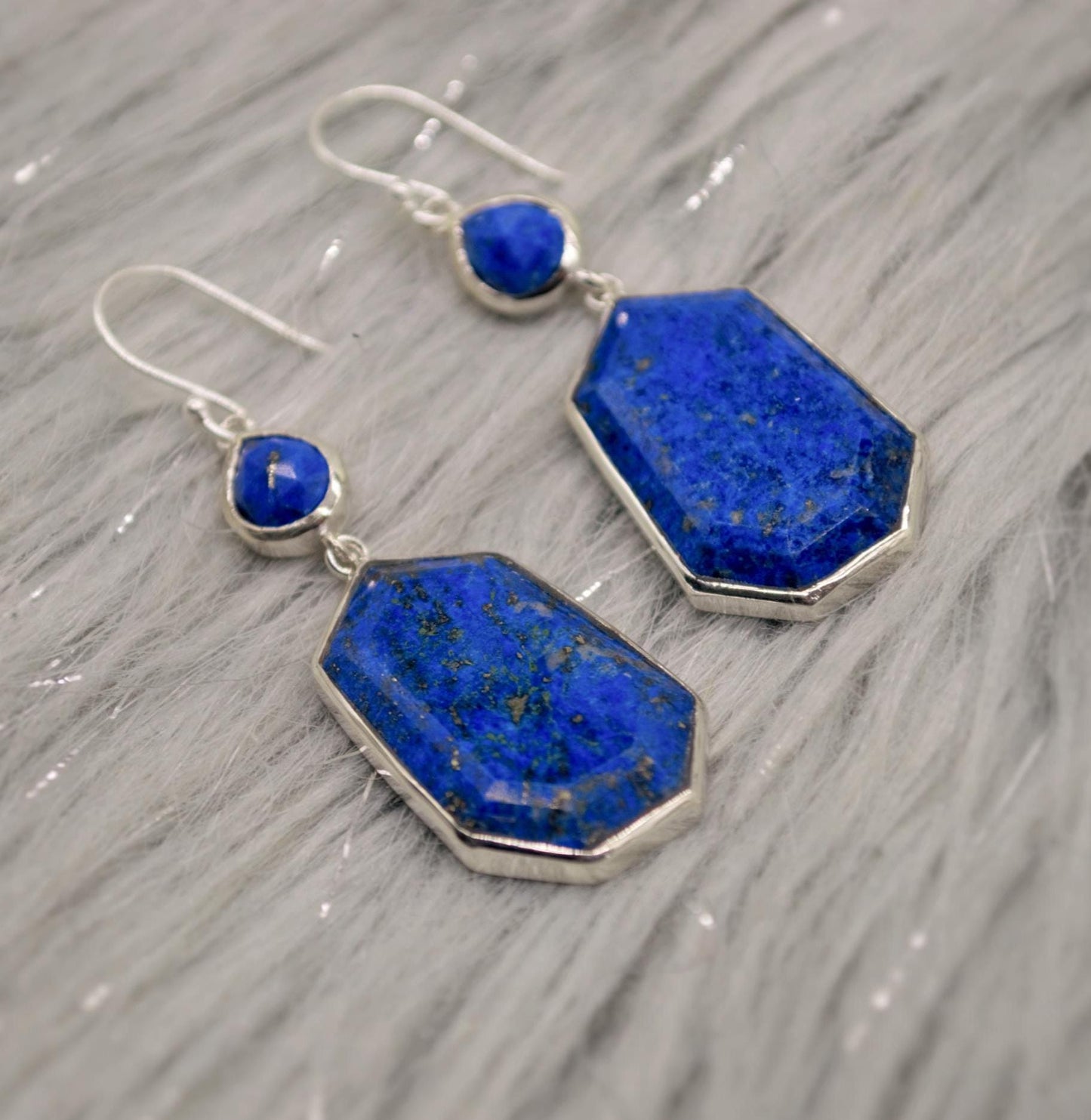 Lapis Lazuli Sterling Silver Drop Earrings, December Birthstone Jewelry, Lapis Jewelry, Dangle Drop Earrings, Best Friend Gift For Her