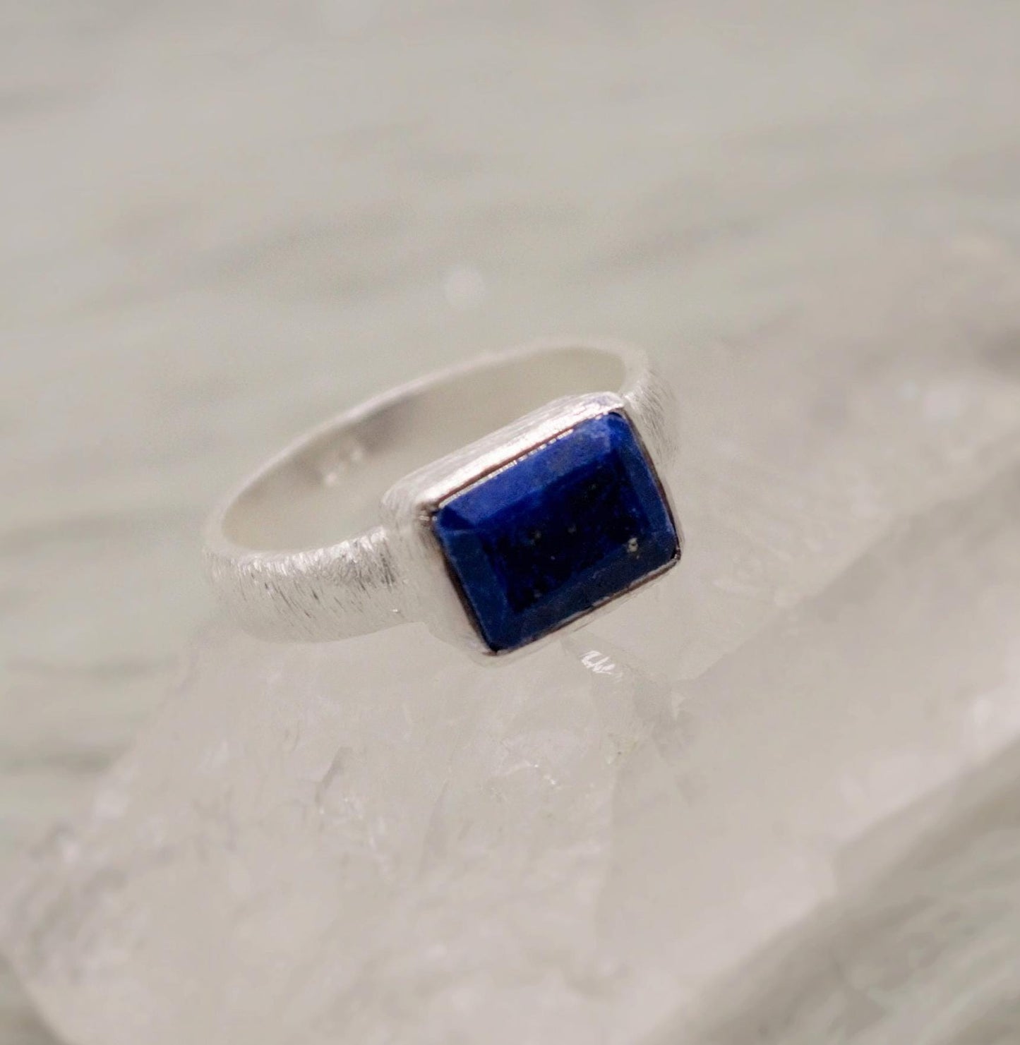 Lapis Lazuli Dainty Silver Ring, Blue Gemstone Ring, 925 Sterling Silver Ring, Birthday Gifts, Rings For Women, December Birthstone Ring