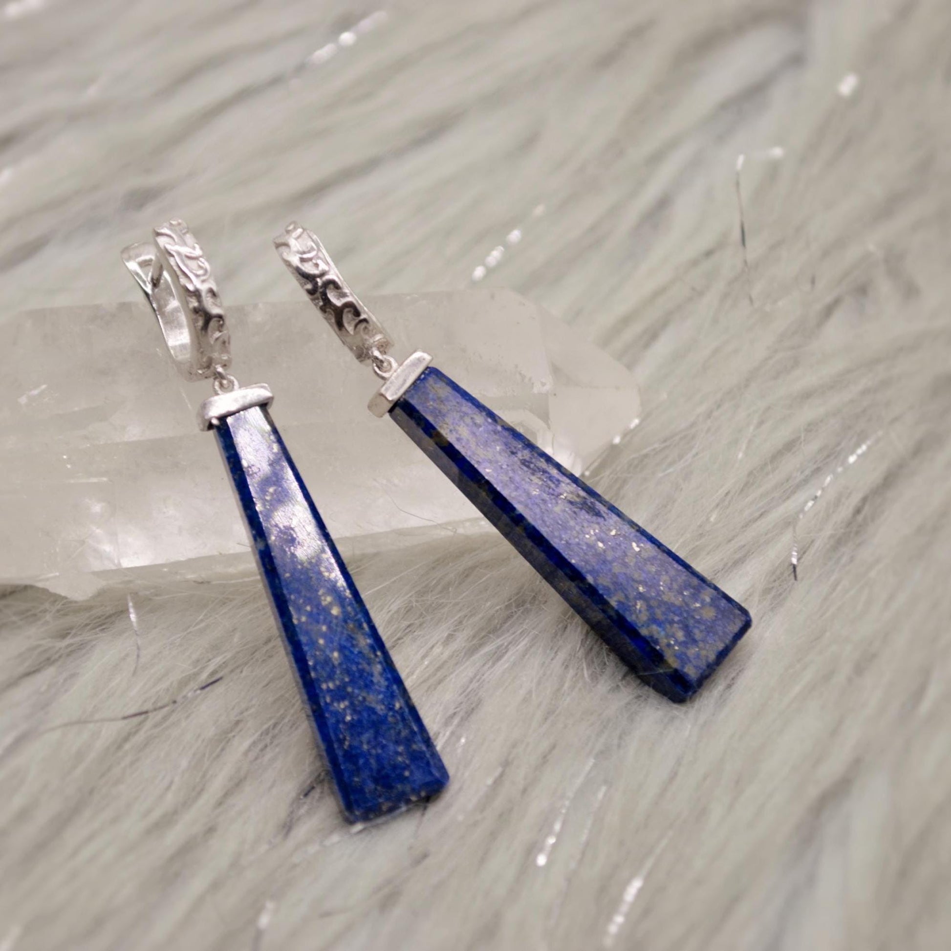 Lapis Lazuli Sterling Silver Drop Earrings, December Birthstone Jewelry, Lapis Jewelry, Dangle Drop Earrings, Best Friend Gift For Her