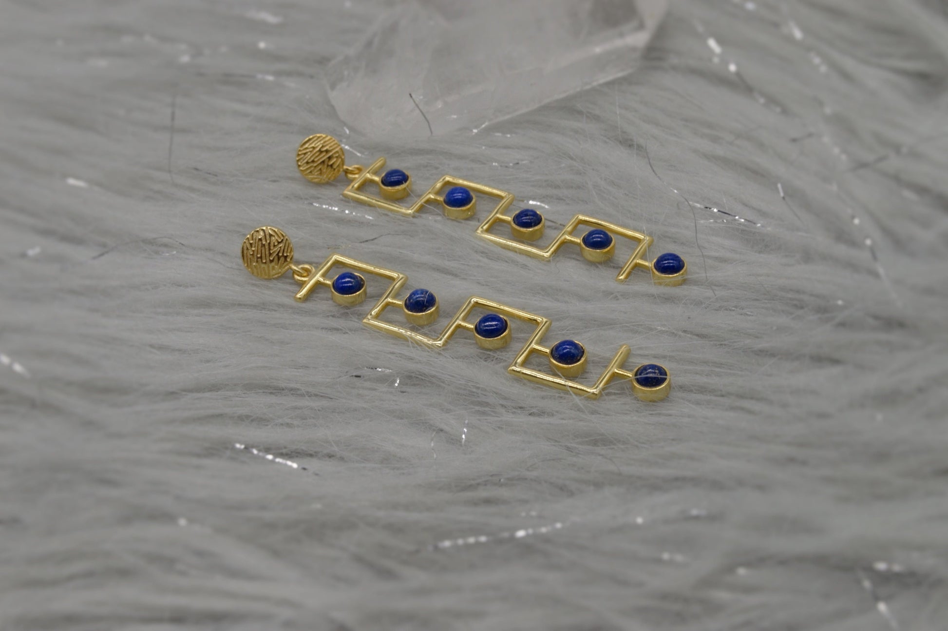 Lapis Lazuli Earrings, Gold Earrings, Lapis Lazuli Jewelry, Unique Gemstone Earrings, December Birthstone, Jhumka Earrings, Blue Earrings