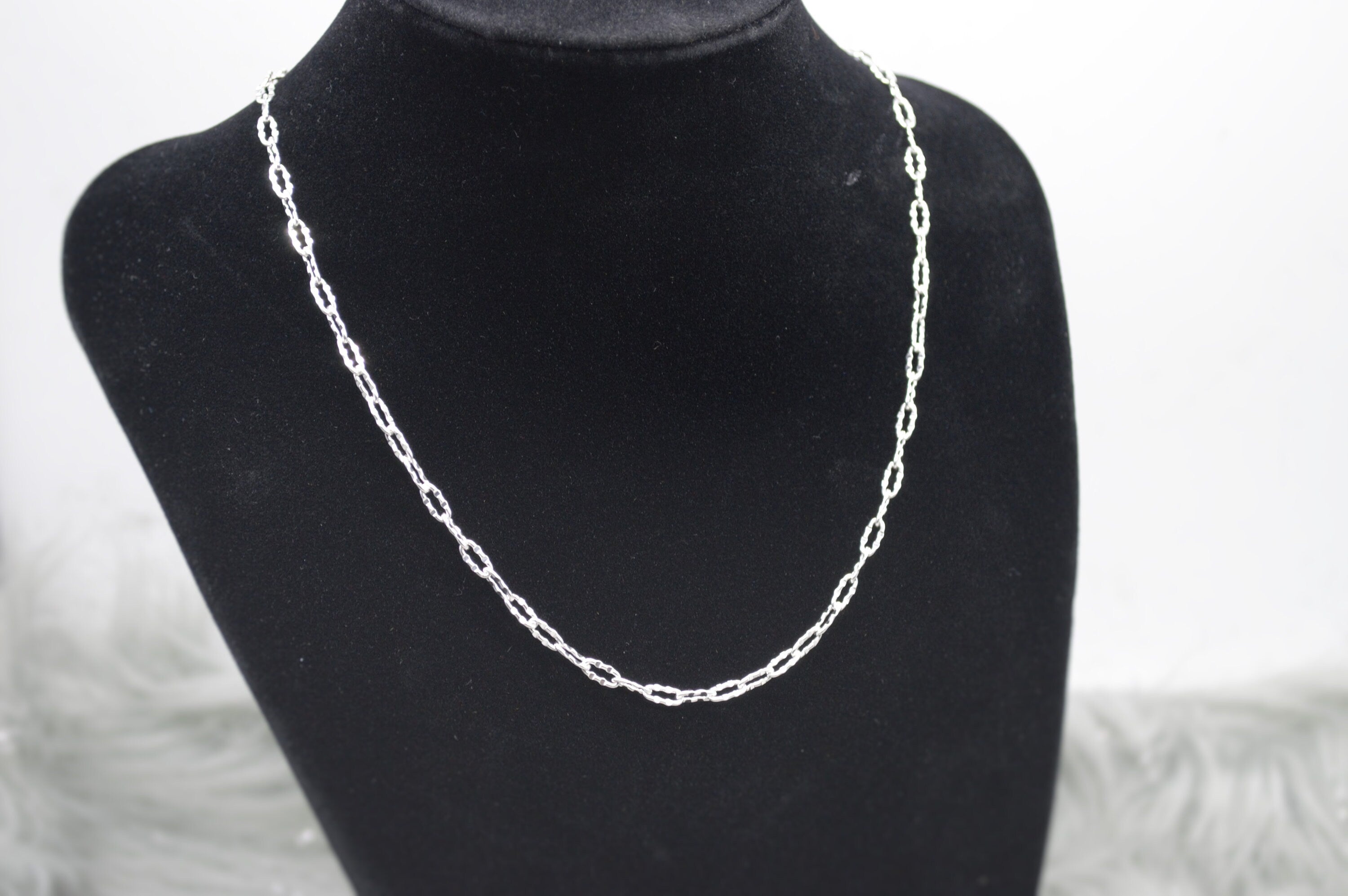 Silver on sale string necklace