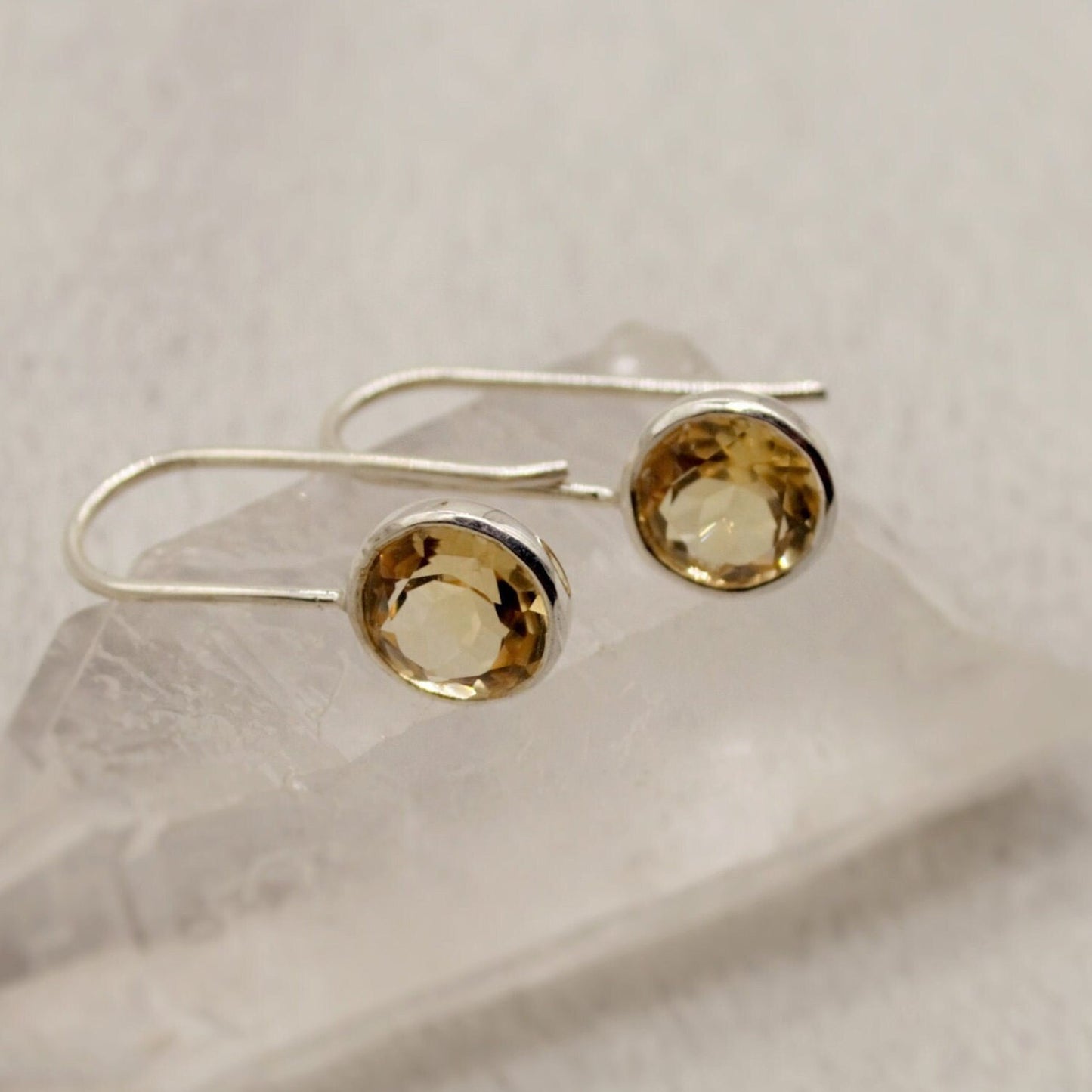 Citrine Earrings, Sterling Silver Earrings, Statement Unique Dangle Drop Earrings, November Birthstone, Gift For Her, Birthday Gift